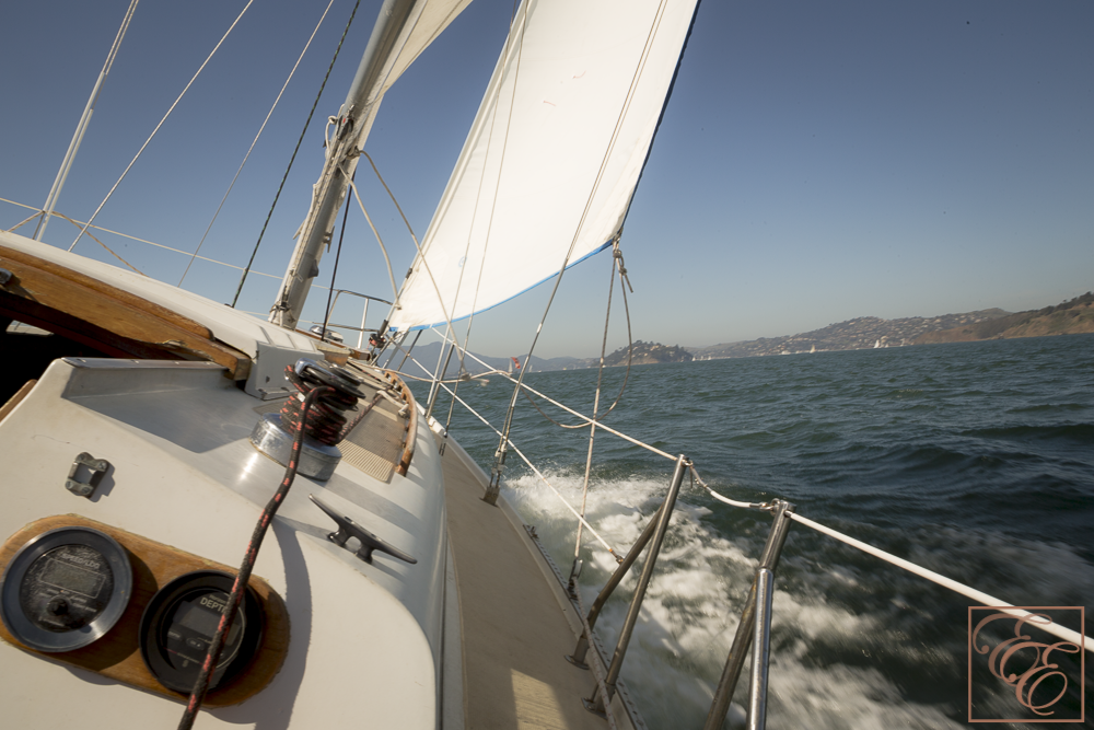 Sailing on the San Francisco Bay on a gorgeous sunny day