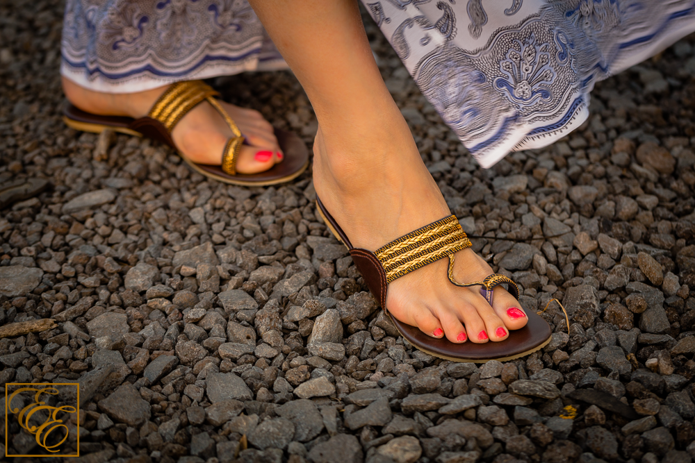 Fuchsia Cherry Gold Thread Rope sandals (kolhapuri chappal style)