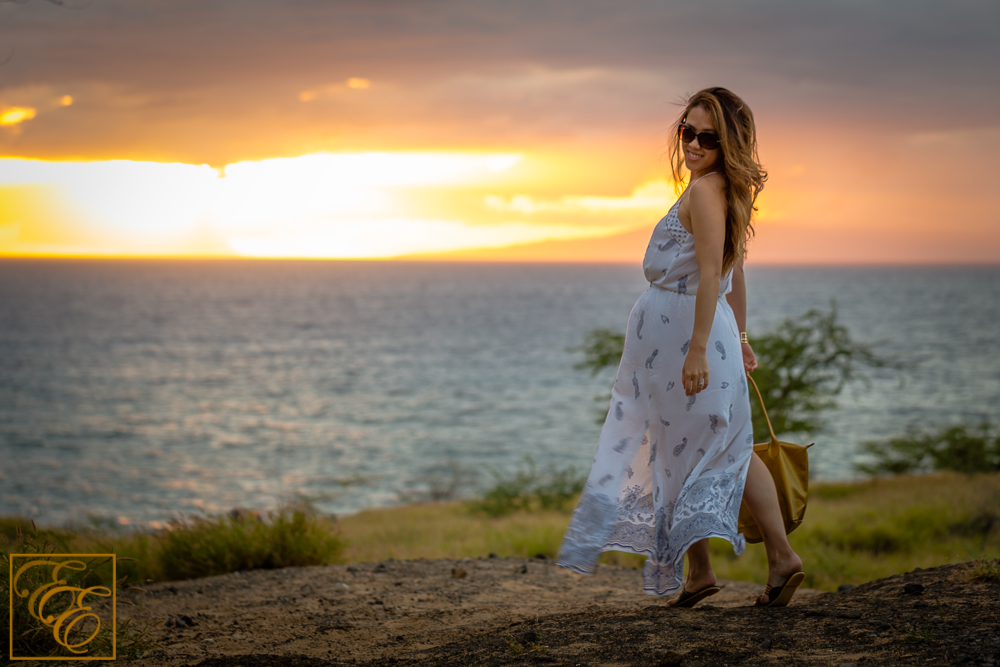 Club Monaco silk maxi dress and Fuchsia gold strappy rope sandals for tropical, beachy chic style