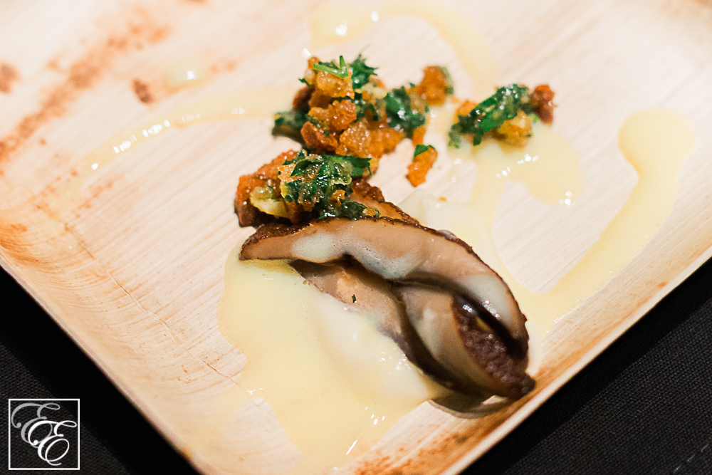 Portabello mushroom with turnip puree and herb gremolata