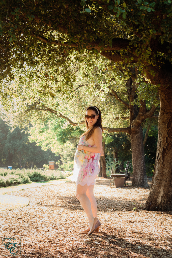 Ted Baker has gorgeous, feminine floral prints, and I transformed this swimsuit cover-up into a dress with the help of a Topshop shapewear slip underneath.